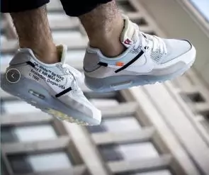 air max 90 off white nike sport ice on feet